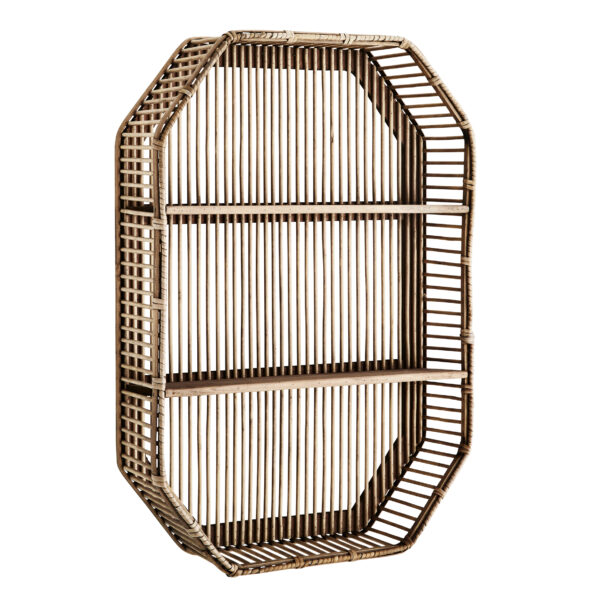 Rectangular Boho Rattan Shelf