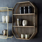 Rectangular Boho Rattan Shelf