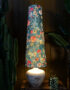 Hazy Meadow Velvet oversized Cone Lampshades In Fly Catcher - Light on