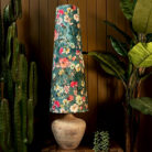 Hazy Meadow Velvet oversized Cone Lampshades In Fly Catcher