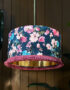 Love Frankie Woodstock Lampshade gold lining kingfisher