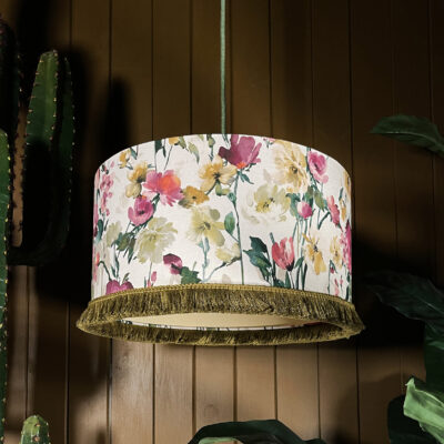 Love Frankie Woodstock Lampshade parchment lining salt
