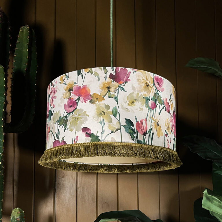 Love Frankie Woodstock Lampshade parchment lining salt