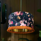 Love Frankie Woodstock Lampshade gold lining plum pudding