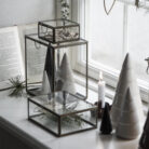 Love Frankie antique brass and glass box