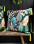 Love Frankie magic fruits velvet cushion with yellow tassels