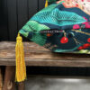 Love Frankie magic fruits velvet cushion with yellow tassels