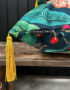 Love Frankie magic fruits velvet cushion with yellow tassels