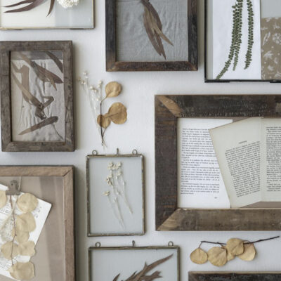 Love Frankie antique brass and glass picture frame