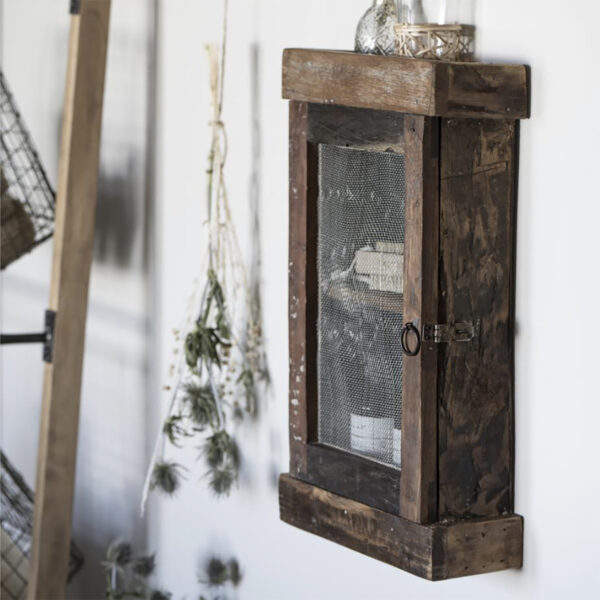 Love Frankie recycled wood cabinet with mesh door