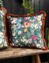 Hazy Meadow Cushion In Fly Catcher with Peach Fringe - Medium