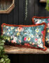 Hazy Meadow Cushion In Fly Catcher with Peach Fringe - Bolster