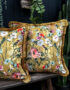 Hazy Meadow Cushions In Honey with Gold Fringe
