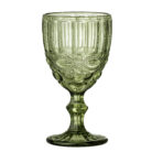 Decorative Green Wine Glass