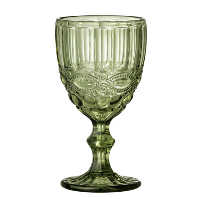 Decorative Green Wine Glass