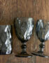 Faceted Glass collection in Smoke Grey