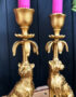 Love Frankie gold leopard candle holder