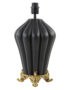 Matt Black Onion Lamp With Antique Brass Feet