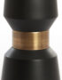 Matt Black Pillar Lamp with Antique Bronze Bands - Close Up