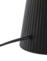 Matt Black Pleated Ball Lamp - Close up