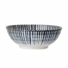 Blue and White Porcelain Striped Bowl