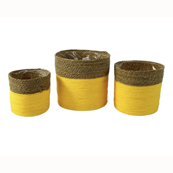 Love Frankie seagrass basket yellow