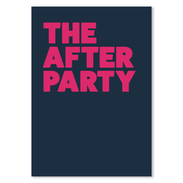 The After Party Bold Typography Poster - Navy & Pink