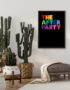 The Pride After Party Bold Typography Poster - Rainbow