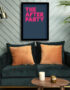 The After Party Bold Typography Poster - Navy & Pink