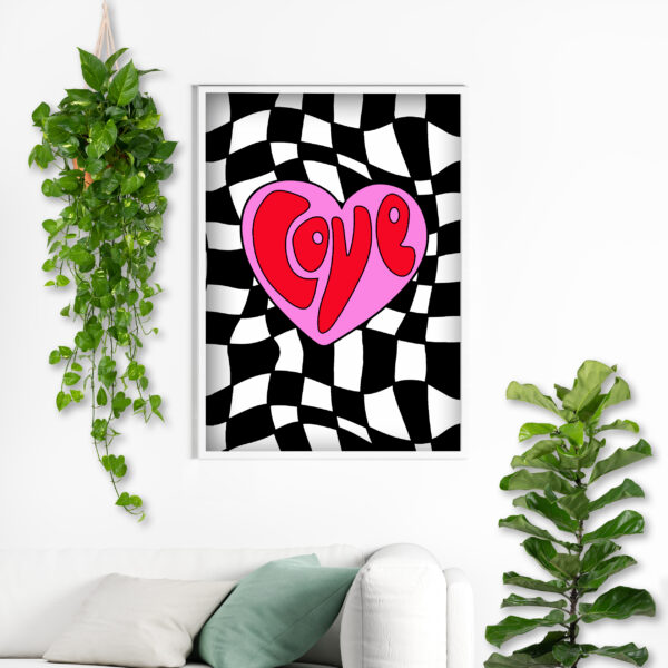 Checkmate Love Typography Poster