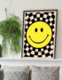 Retro Raver Smiley Face Typography Poster
