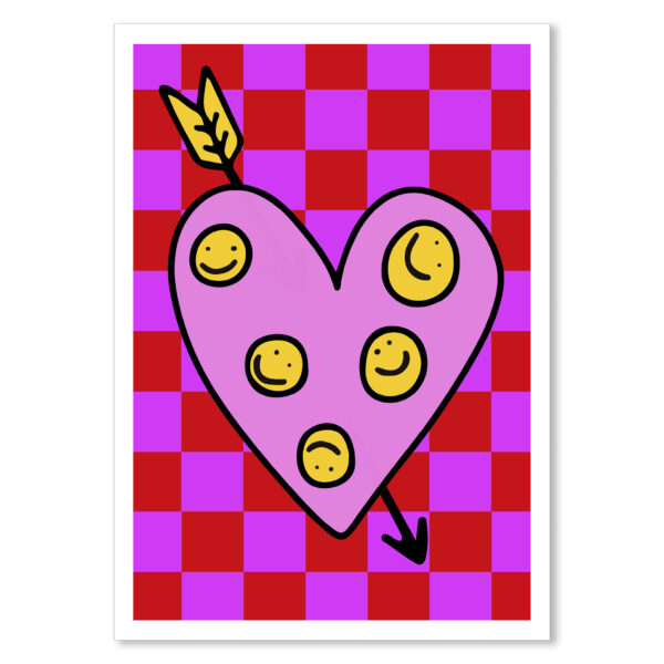 Heart Full of Smileys Typography Poster