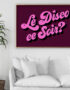 Le Disco Ce Soir? Typography Poster - Burgundy & Pink