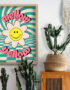 Mellow Yellow Flower Power Typography Poster
