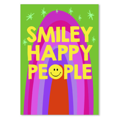 Smiley Happy People Typography Poster