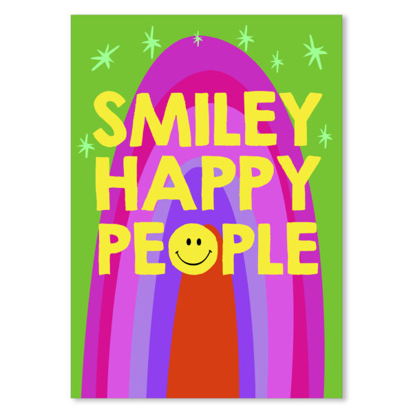 Smiley Happy People Typography Poster