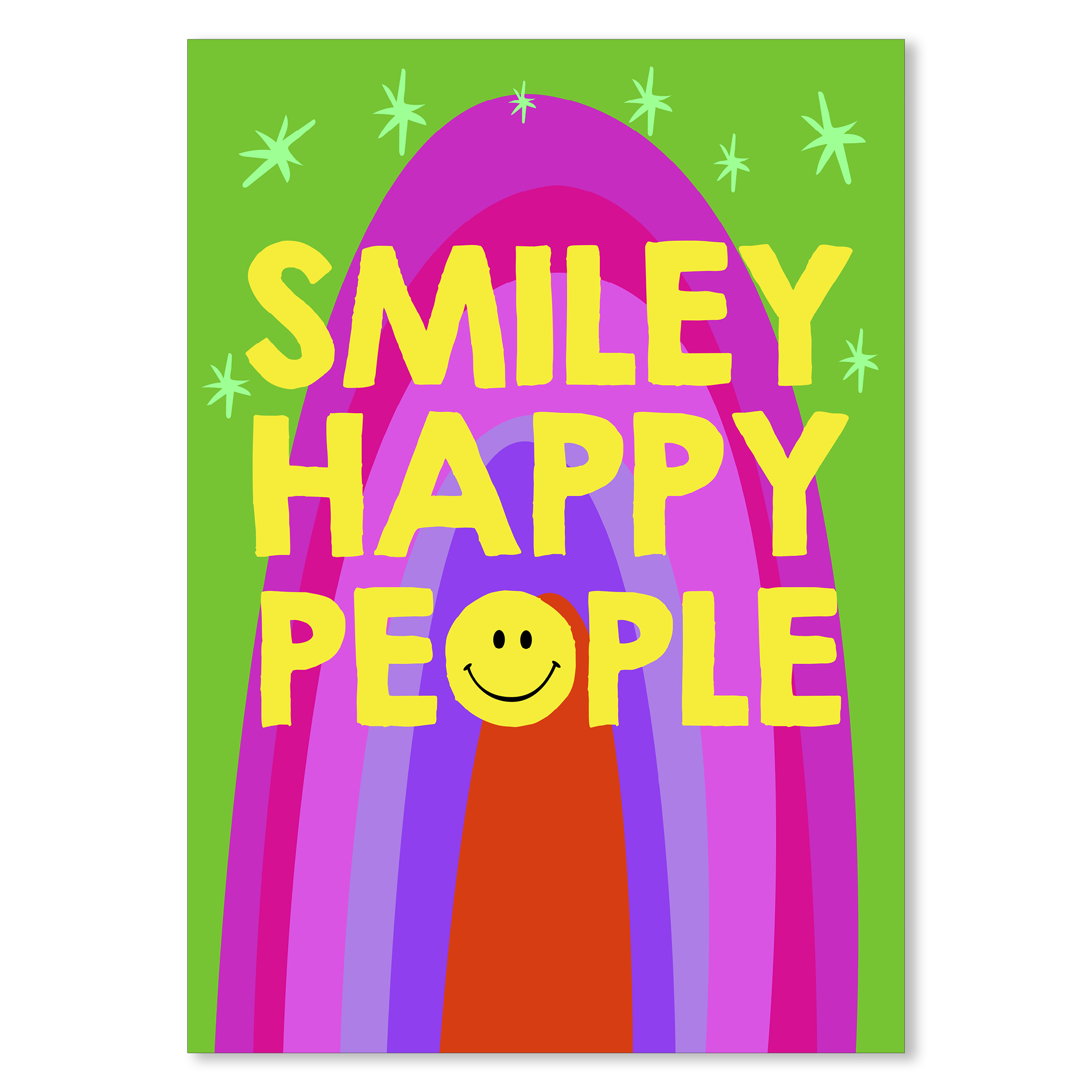 Smiley Happy People Typography Poster Love Frankie