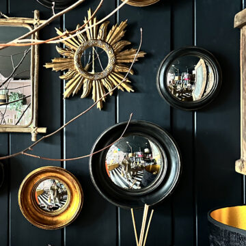 Love Frankie black convex mirror