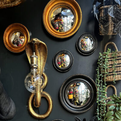 Love Frankie black convex mirror