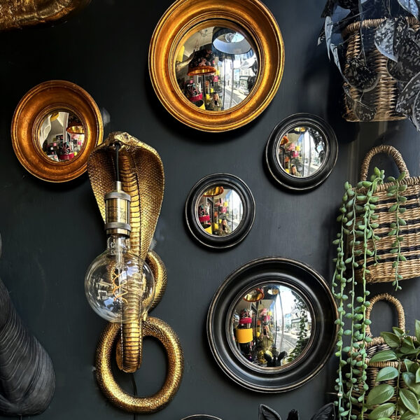 Love Frankie black convex mirror
