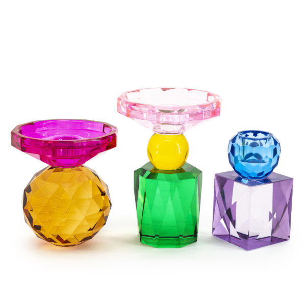 Decadent Jewelled Glass Candle Holders - 3 Designs available