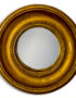 Antique Gold Deep Frame Convex Mirror - Small