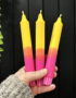 Love Frankie neon pink and yellow candle