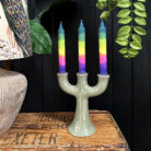 love Frankie sage stoneware candle holder