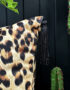 love Frankie luxe leopard velvet cushion with black tassels