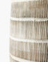 Distressed White Wash Wooden Table Lamp - Close Up