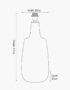 Distressed White Wash Wooden Table Lamp - Dimensions
