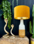 love Frankie butterscotch velvet lampshade with gold lining