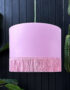 love frankie blush cotton lampshade with fringing