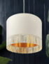 love frankie parchment cotton and copper lining with fringing